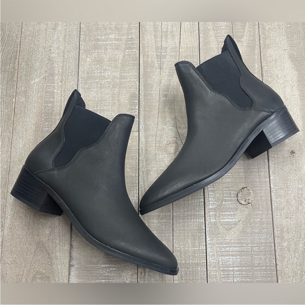 NWT Soludos Chelsea Bootie Marfa Leather in Black Size 8.5 - Picture 3 of 14